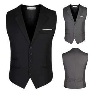 Slim Fit Pure Color Waistcoats