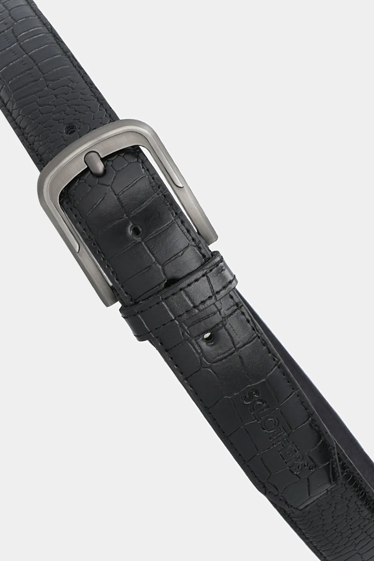Snake Textured Black Belt - W21 - MB0008R