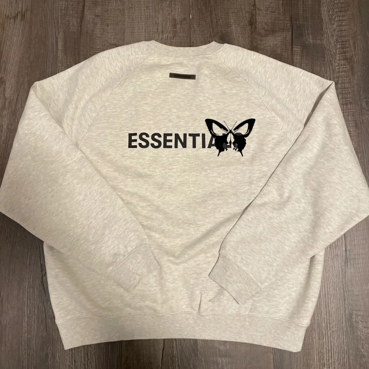 Street style personalized alphabet butterfly print long-sleeved hoodie