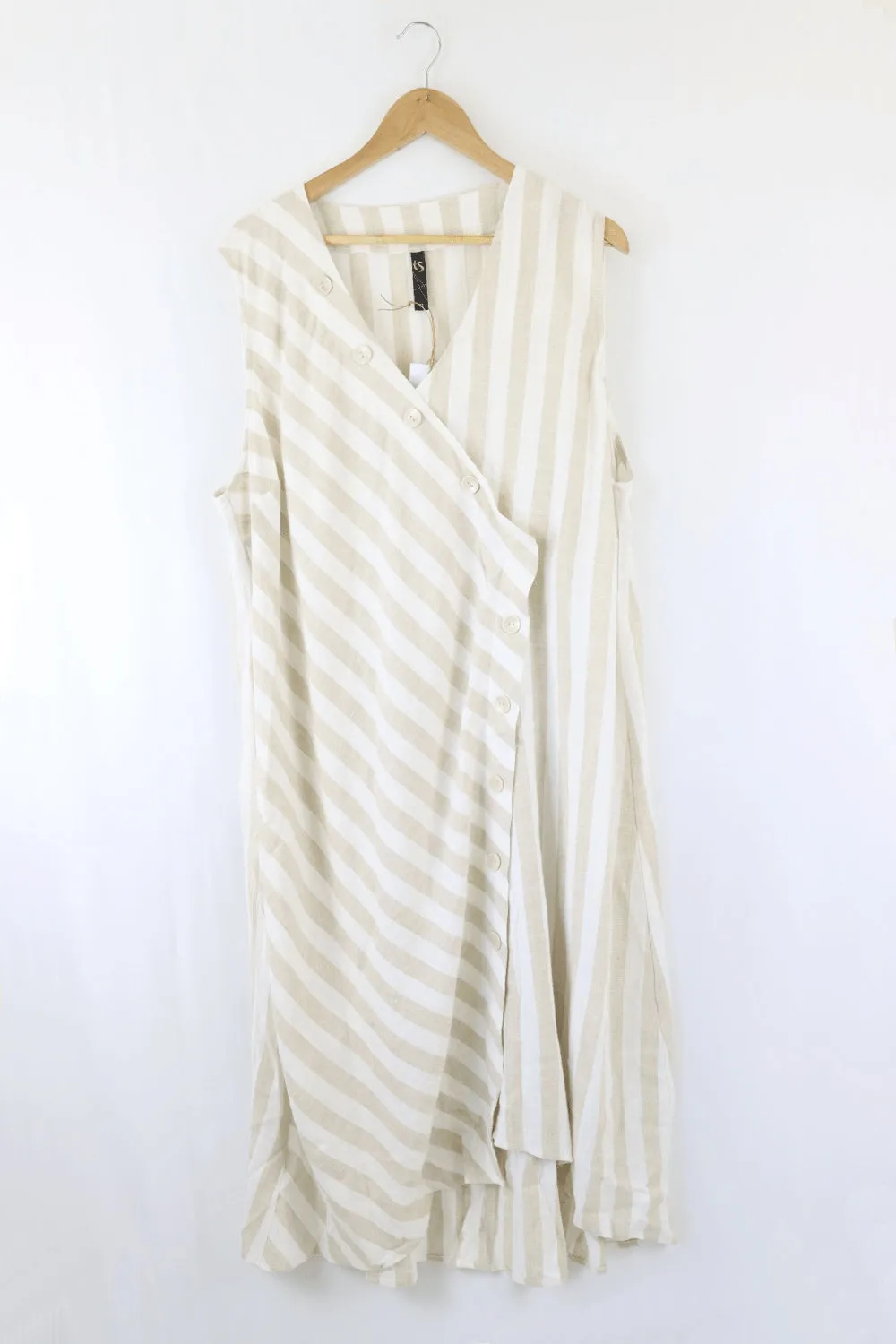 Taking Shape TS Brown And White Striped Dress 22