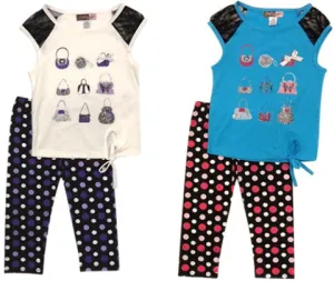 toddler short sleeve tunic set - purse Case of 24