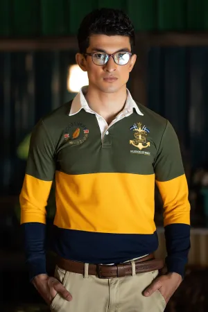 Tri Color Embroidered Rugby Shirt - W21 - MP0052R
