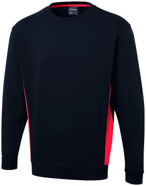 Two Tone Crew New Sweatshirt | Navy/Red