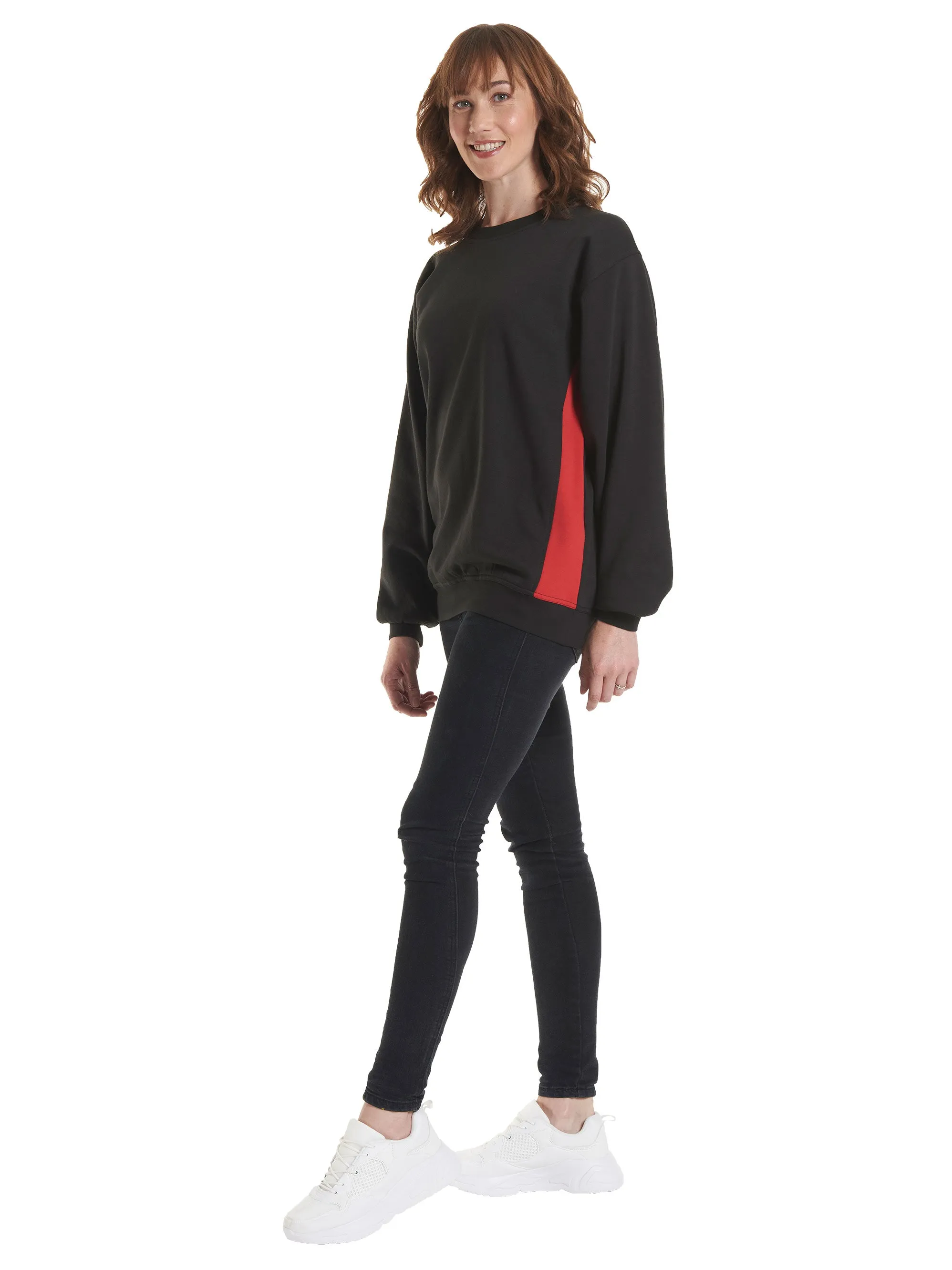 Two Tone Crew New Sweatshirt | Navy/Red