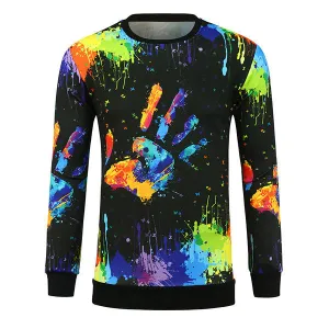 Unique 3D Colorful Printing Casual T-shirt