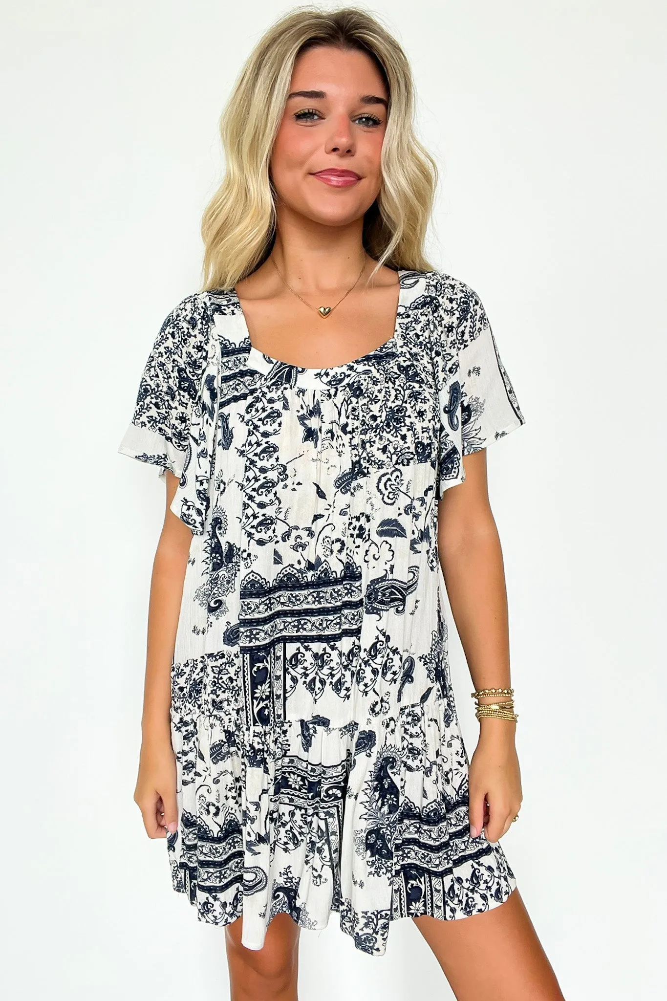 Valla Bandana Print Flowy Tunic Dress - FINAL SALE