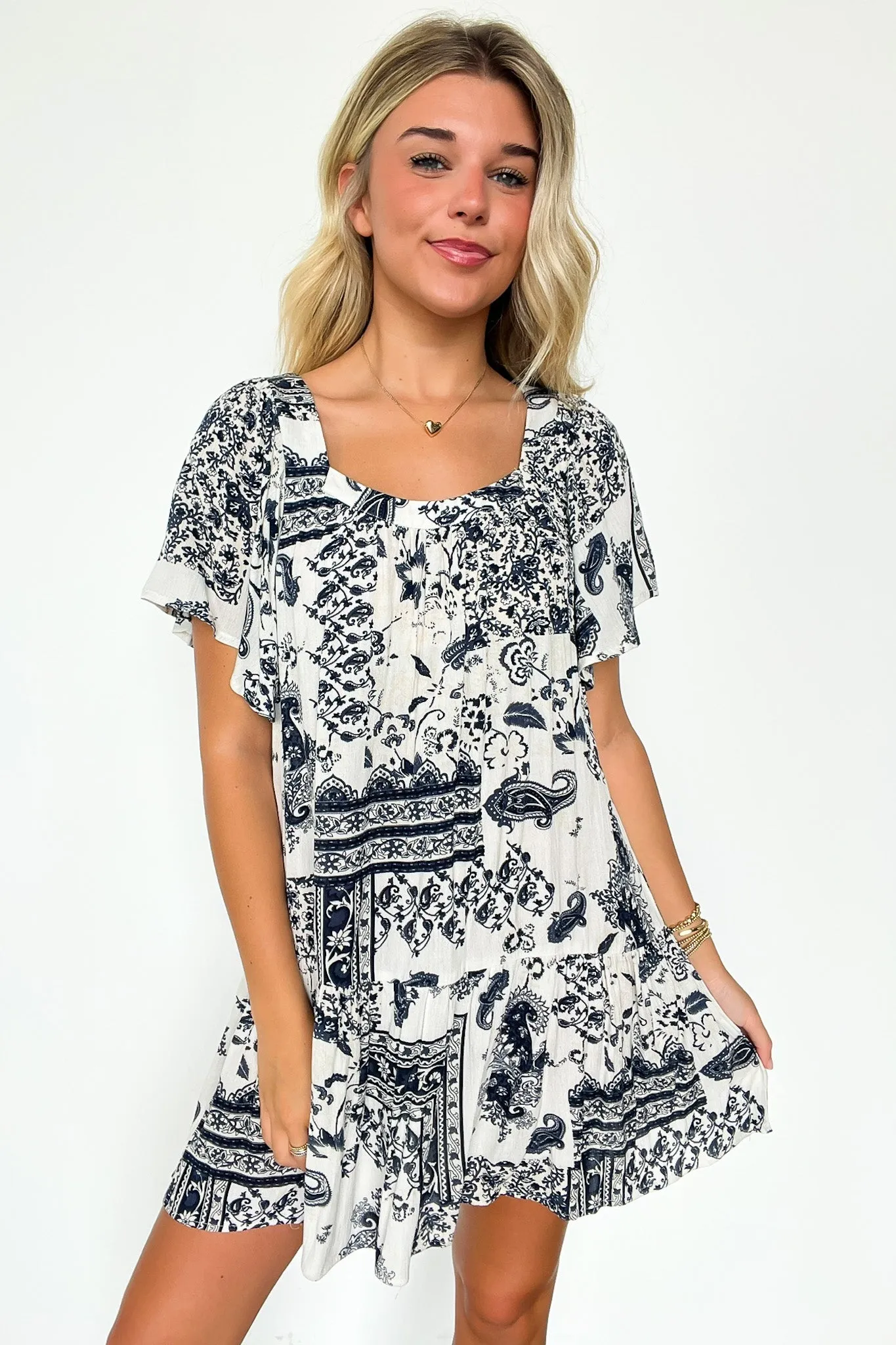 Valla Bandana Print Flowy Tunic Dress - FINAL SALE