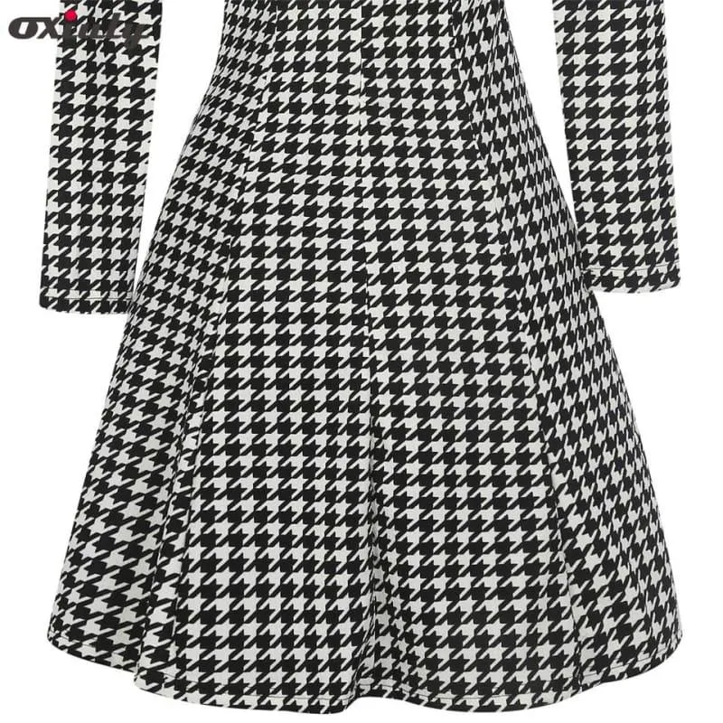 Vintage Plaid Audrey Hepburn Tunic Midi  Dress