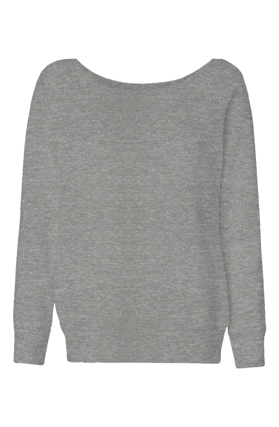 Women's Deep Heather Wide Neck Sweatshirt