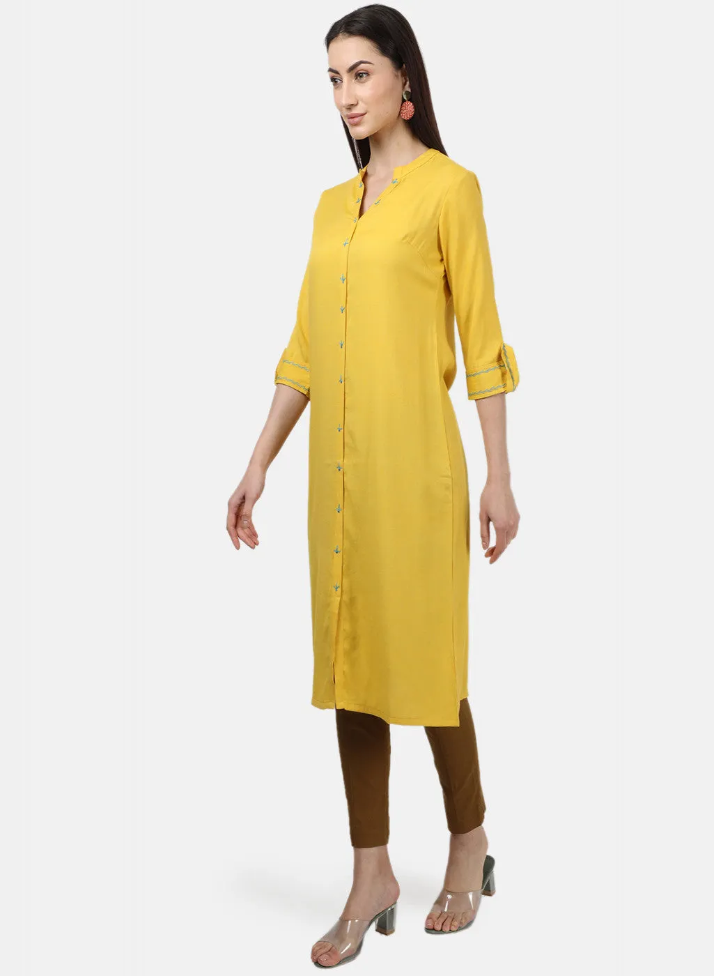 Womens Gold Plain Tunics