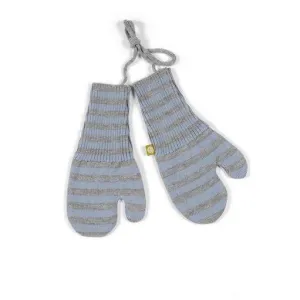 Wool Mitten - Blue Stripes
