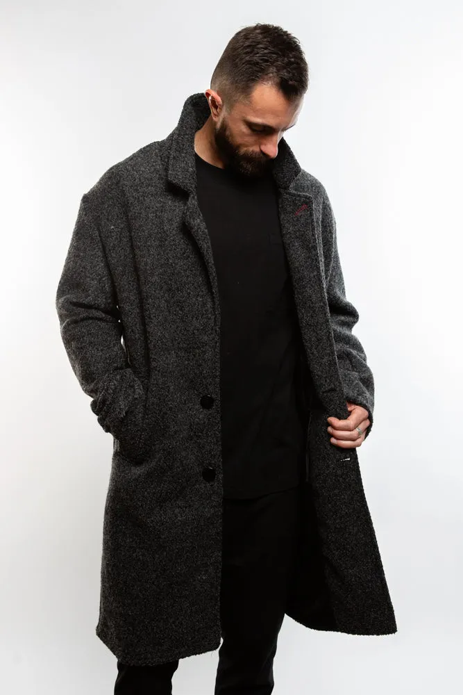 Wool Peacoat - Charcoal