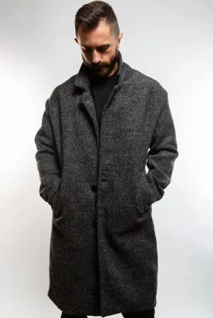 Wool Peacoat - Charcoal