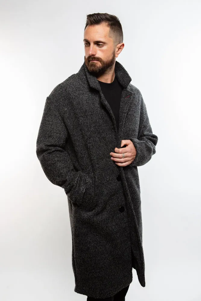 Wool Peacoat - Charcoal