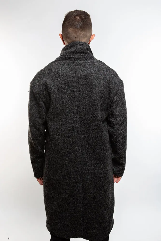 Wool Peacoat - Charcoal